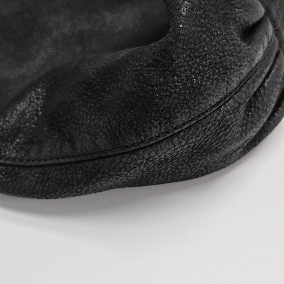 Bolso tote de piel de becerro negro