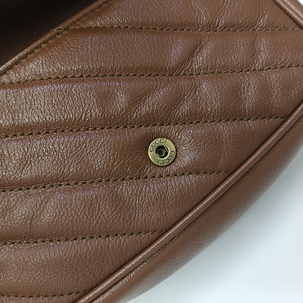GG Marmont Mini Quilted Calfskin Brown
