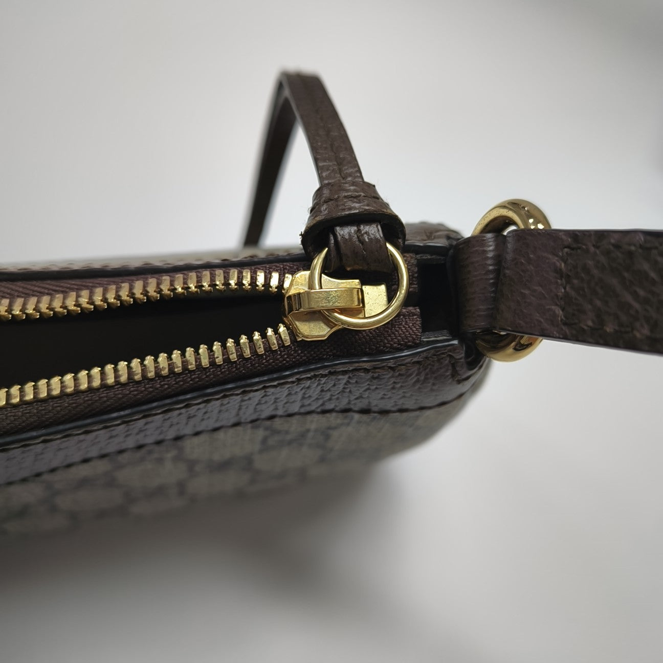 Ophidia Small Monogram Coated Canvas Brown