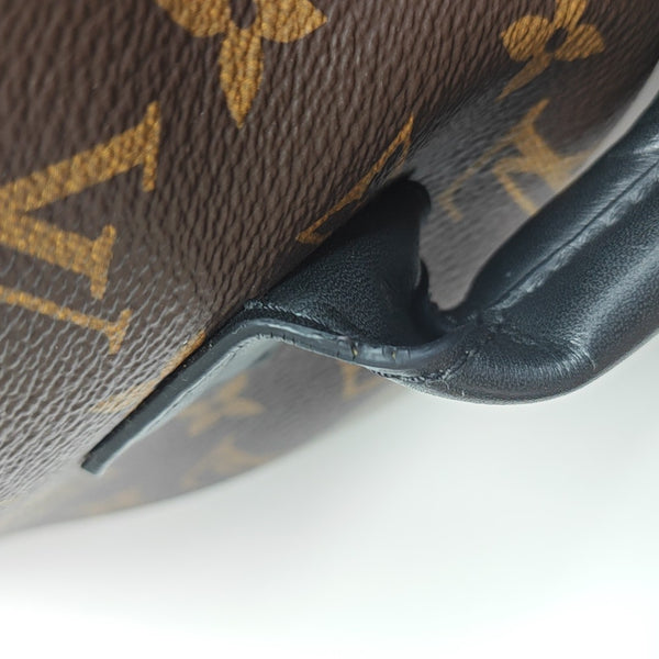 Monogram Coated Canvas Backpack Brown