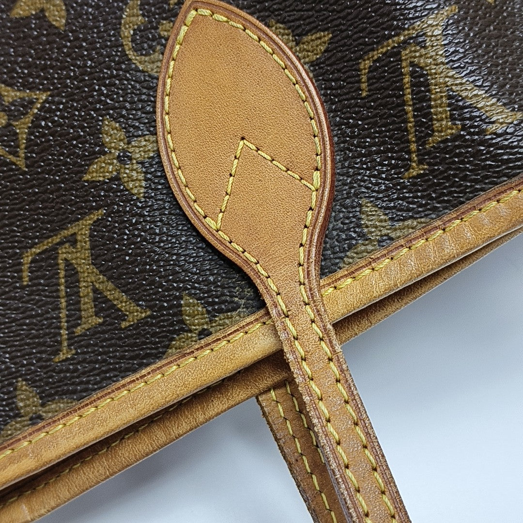 NEVERFULL MM Monogram Coated Canvas Brown