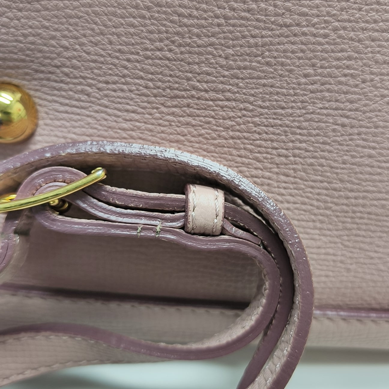 The Banner Medium Calfskin Pink