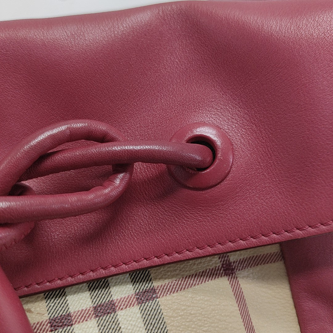 Coated Canvas Shoulder Bag Beige