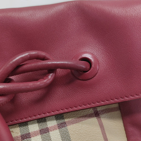 Coated Canvas Shoulder Bag Beige