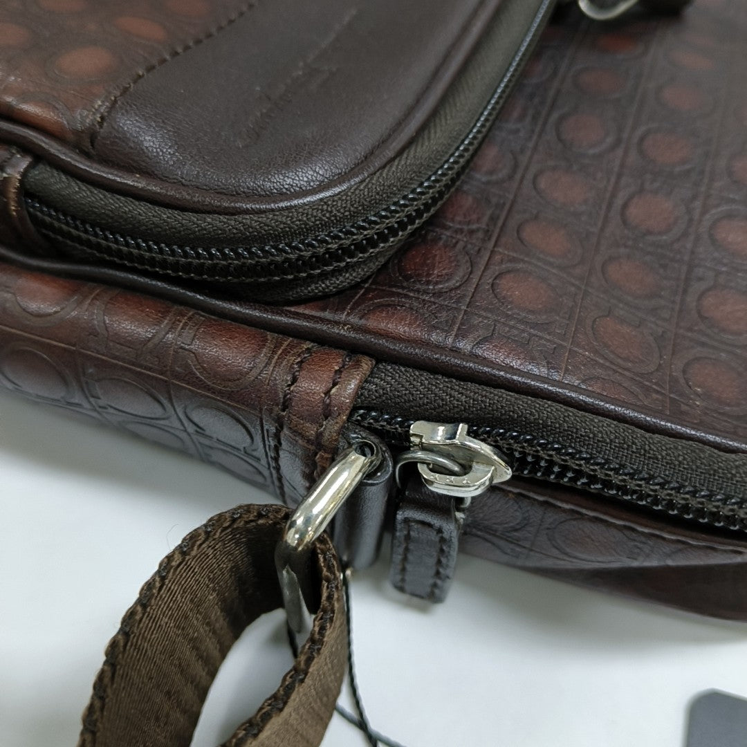 Calfskin Shoulder Bag Brown