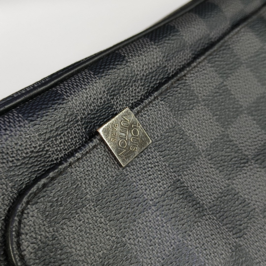 DISTRICT MM Damier Graphite Coated Canvas Gray