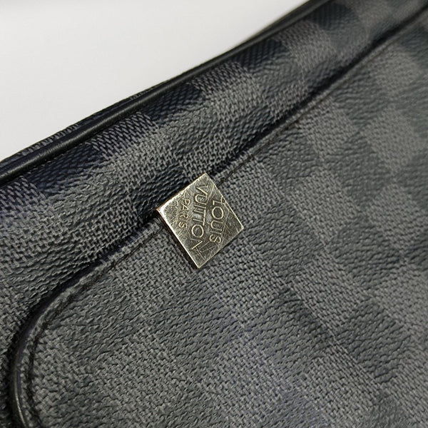 DISTRICT MM Damier Graphite Coated Canvas Gray