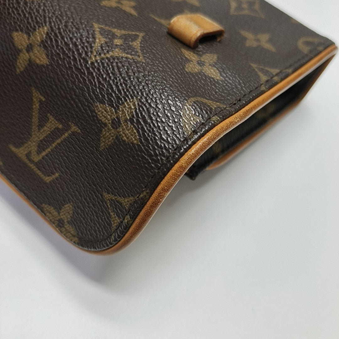 FLORENTINE Monogram Coated Canvas Brown
