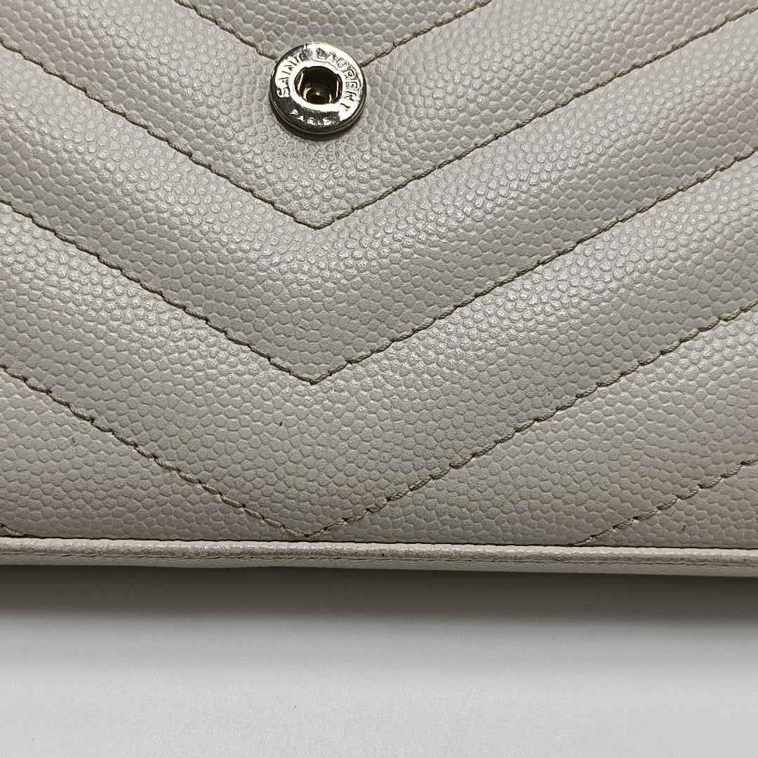 MONOGRAM Medium Chevron Calfskin White