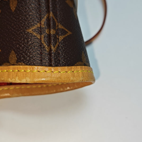 NEVERFULL MM Monogram Coated Canvas Brown