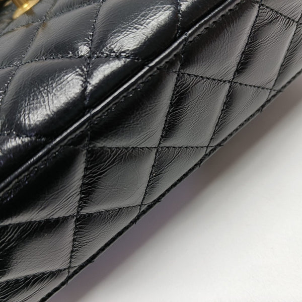 KELLY Mini Quilted Calfskin Black