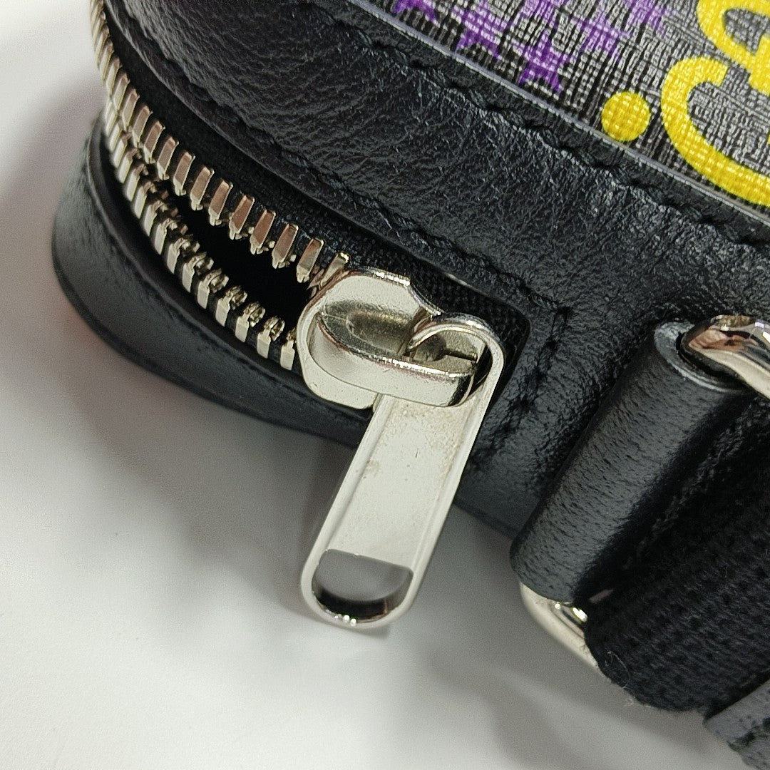 Psychedelic Monogram Coated Canvas Black
