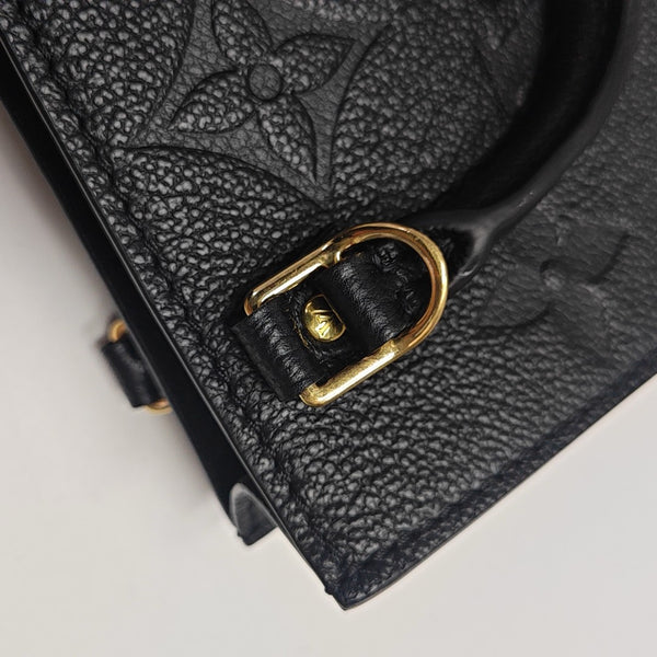 SAC PLAT Mini Calfskin Black