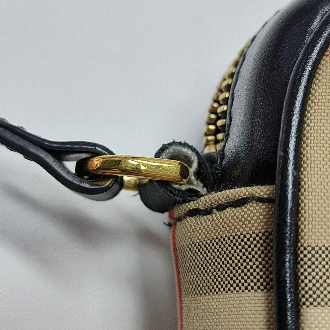 Canvas Crossbody Bag Small Brown