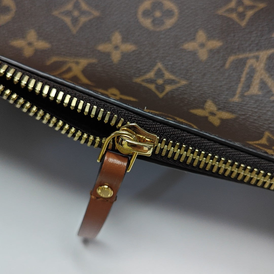 LOOP HOBO Monogram Coated Canvas Brown