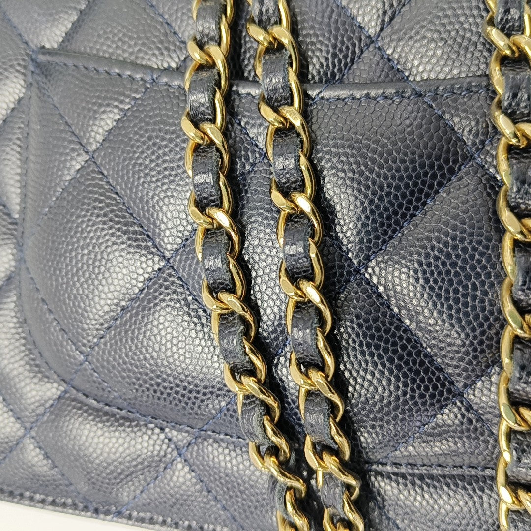 WOC Quilted Grained Calfskin Black