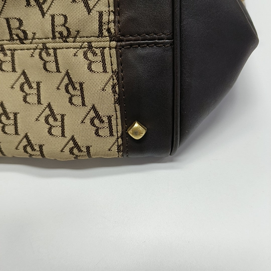 Canvas Top Handle Bag Brown