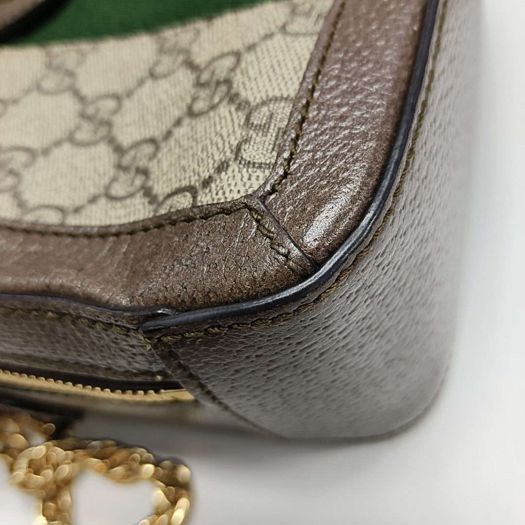 Ophidia Mini Monogram Coated Canvas Beige