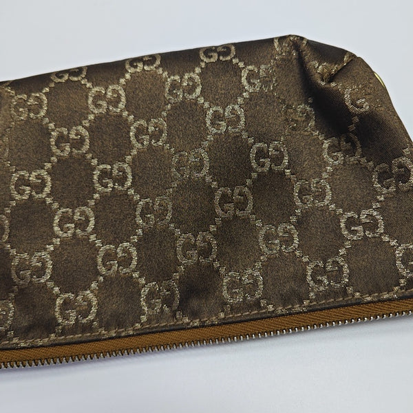 Monogram Canvas Clutch Brown