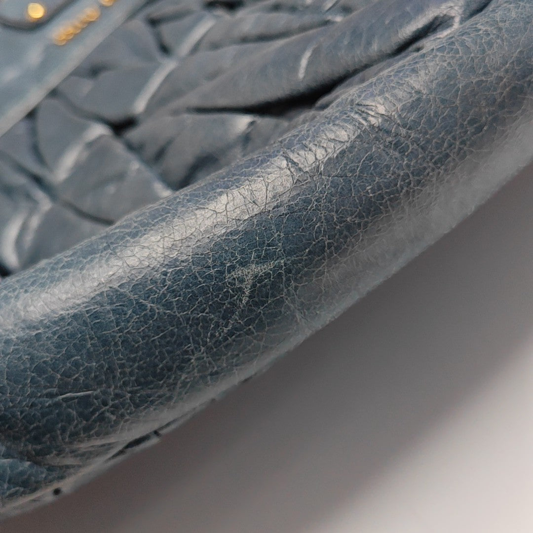 Miu Coffer Calfskin Blue