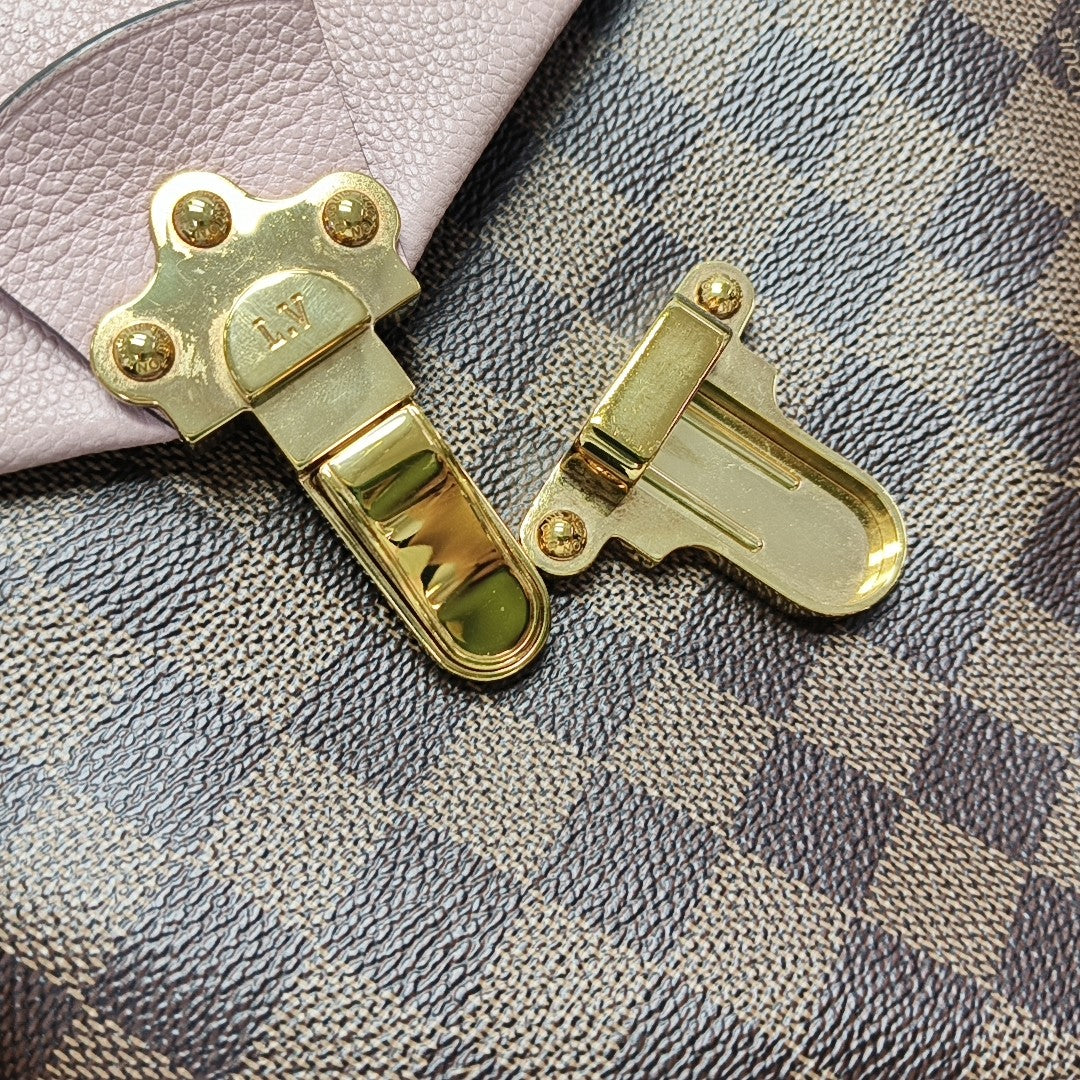 CLAPTON Damier Ebene Coated Canvas Brown