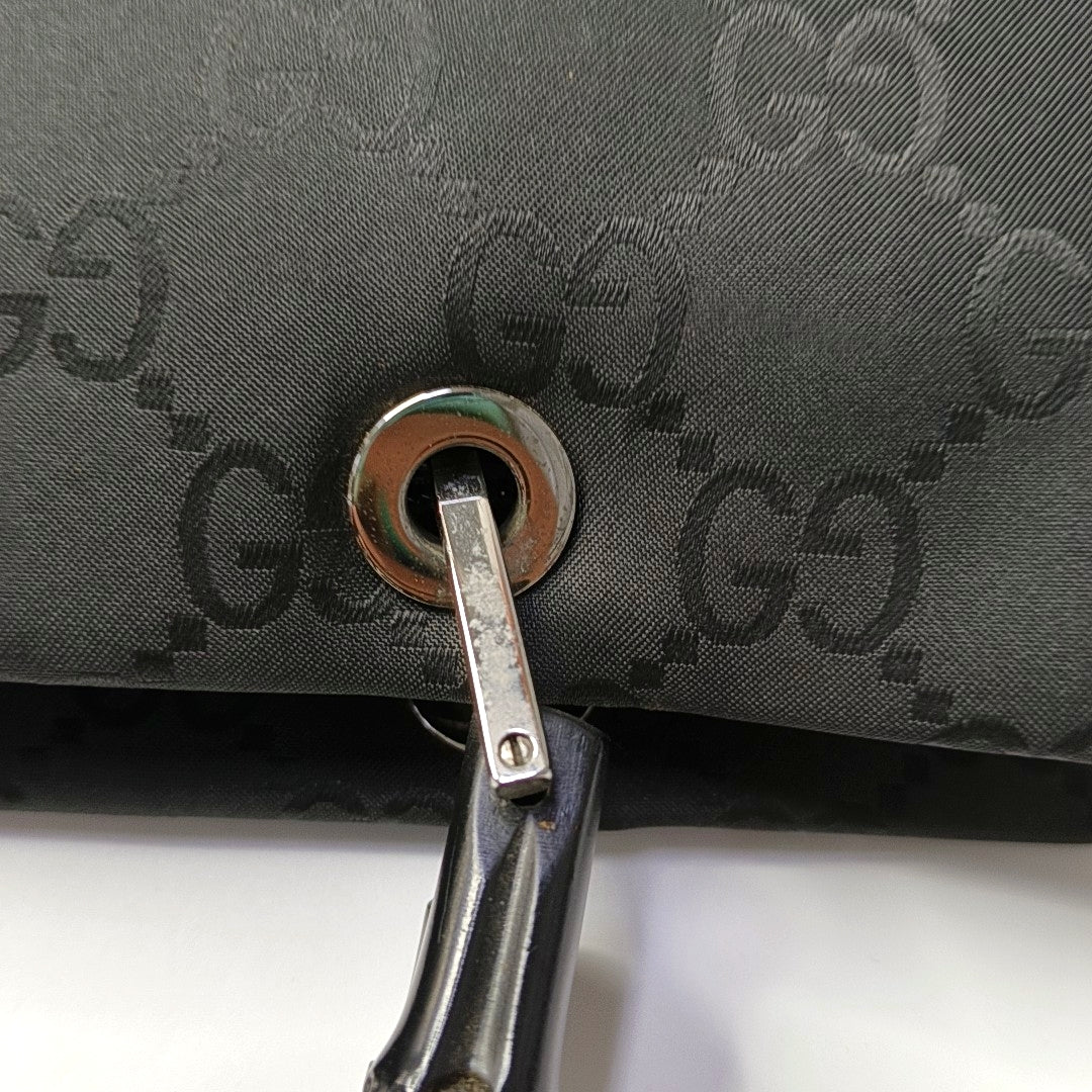 Authenticated pre-owned  Bamboo 1947 Monogram Fabric Black - Tote Bag at Looply