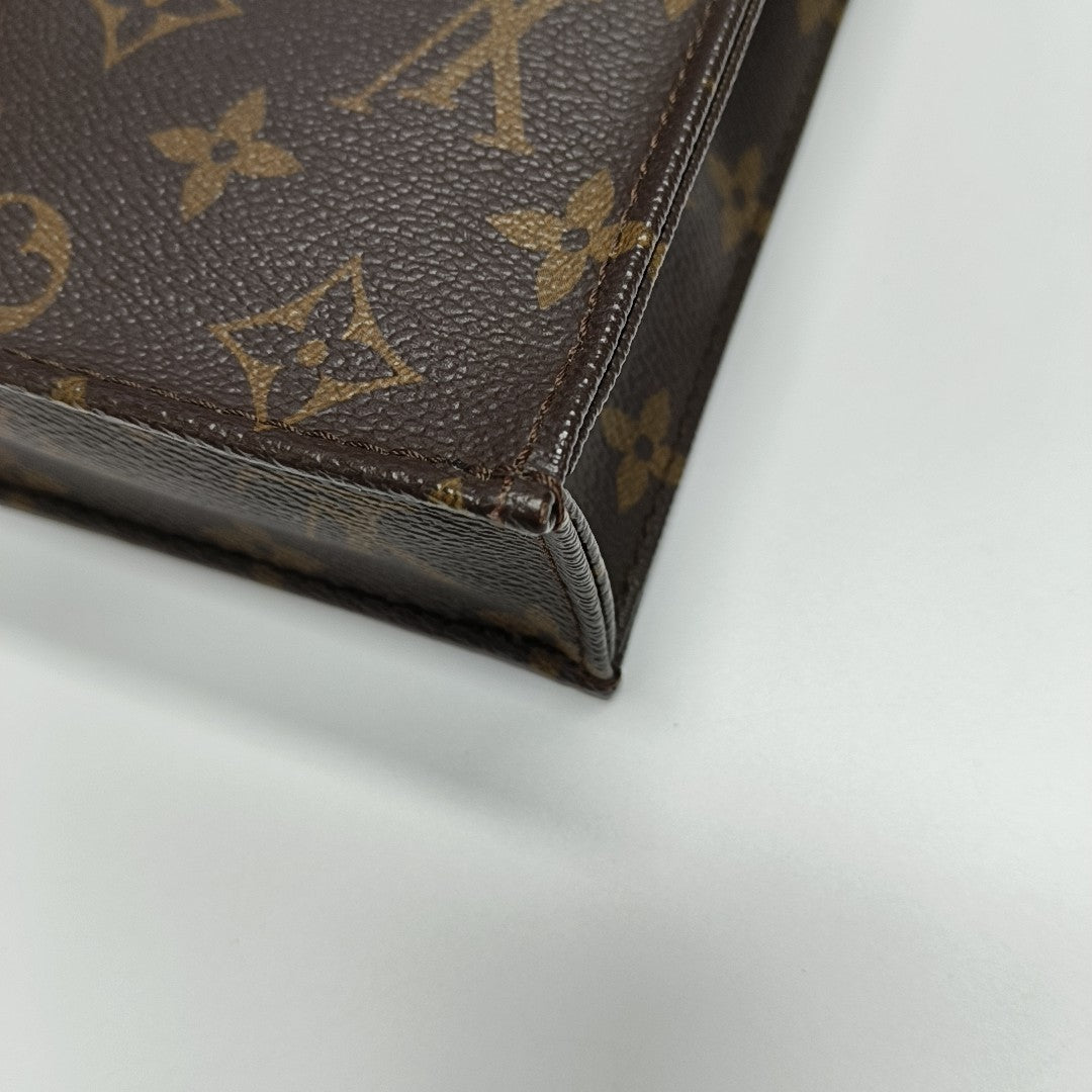 SAC PLAT Mini Monogram Coated Canvas Brown