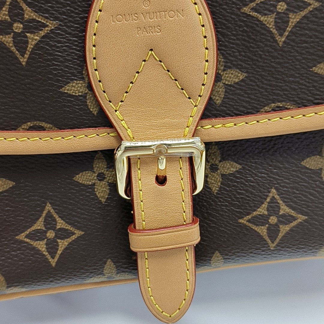 DIANE Monogram Coated Canvas Brown