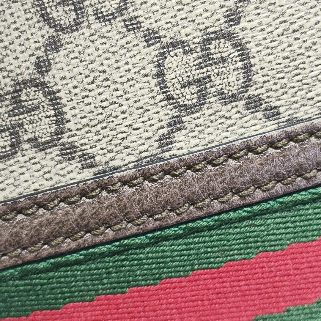 Ophidia Mini Monogram Coated Canvas Beige