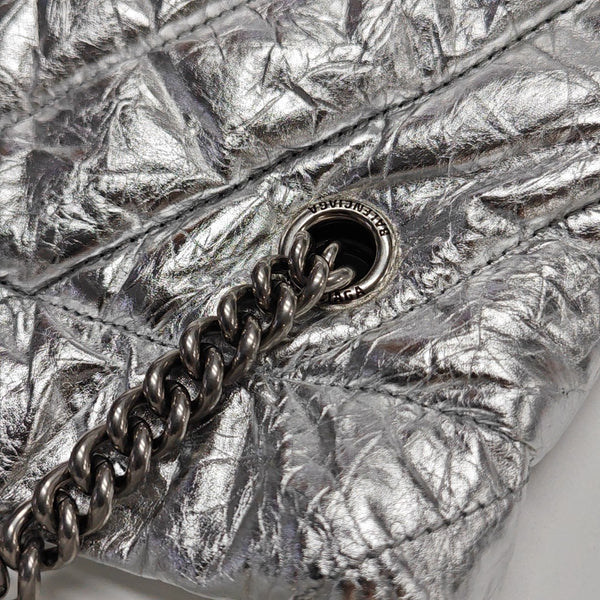 Crush Small Quilted Calfskin Silver