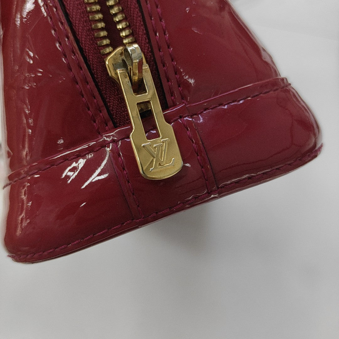 ALMA BB Monogram Patent Leather Red
