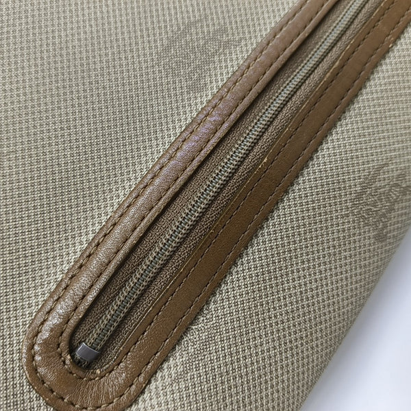 Coated Canvas Shoulder Bag Beige