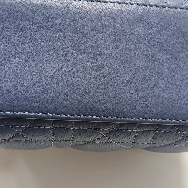 Lady Dior Small Cannage Lambskin Blue