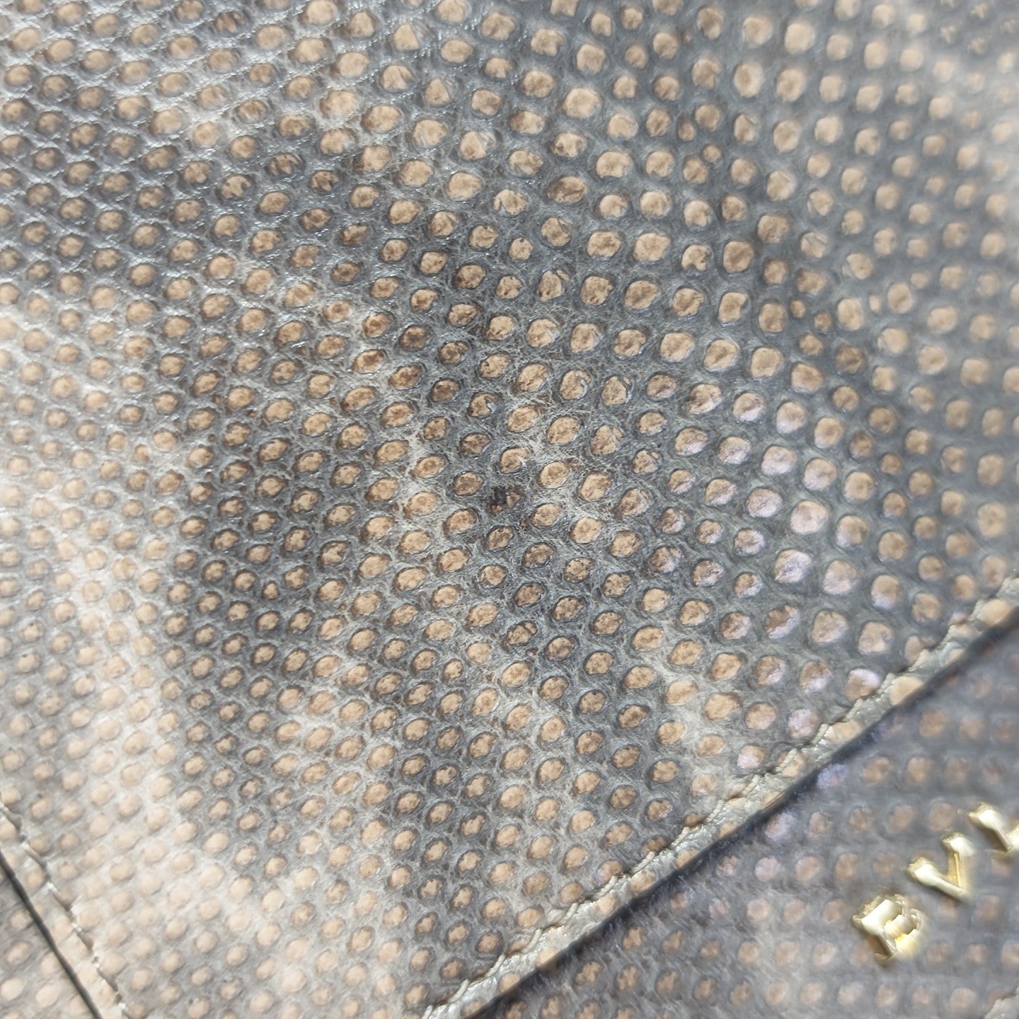SERPENTI FOREVER Medium Quilted Python Beige