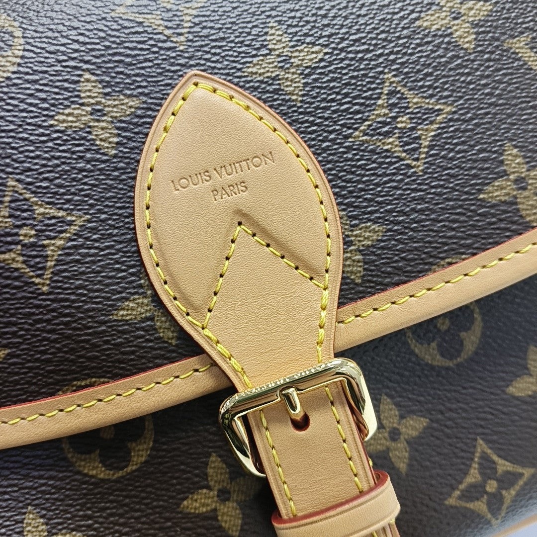 DIANE Monogram Coated Canvas Brown