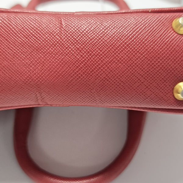 Saffiano Calfskin Shoulder Bag Red