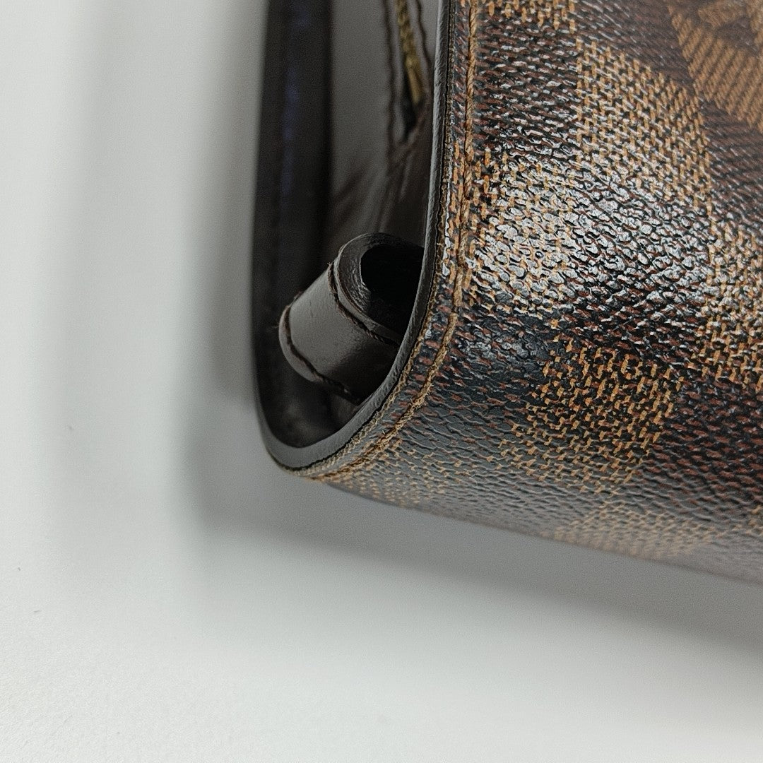 SAINT LOUIS Damier Ebene Coated Canvas Brown
