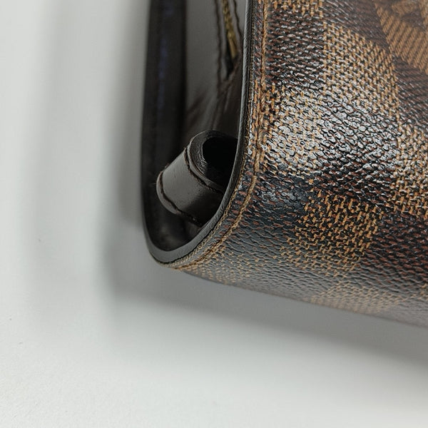 SAINT LOUIS Damier Ebene Coated Canvas Brown