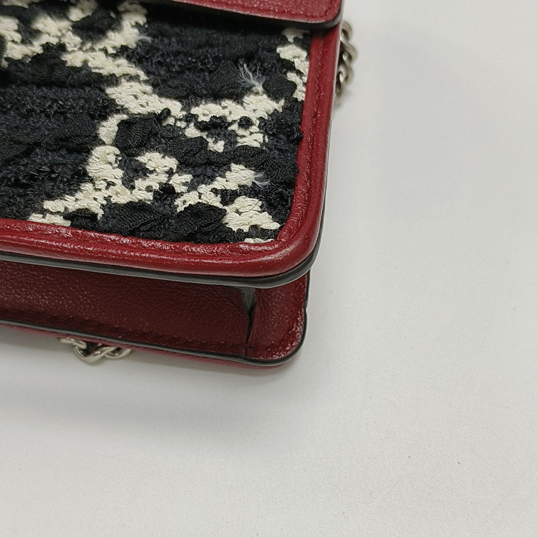 Dionysus Super Mini Monogram Wool Black