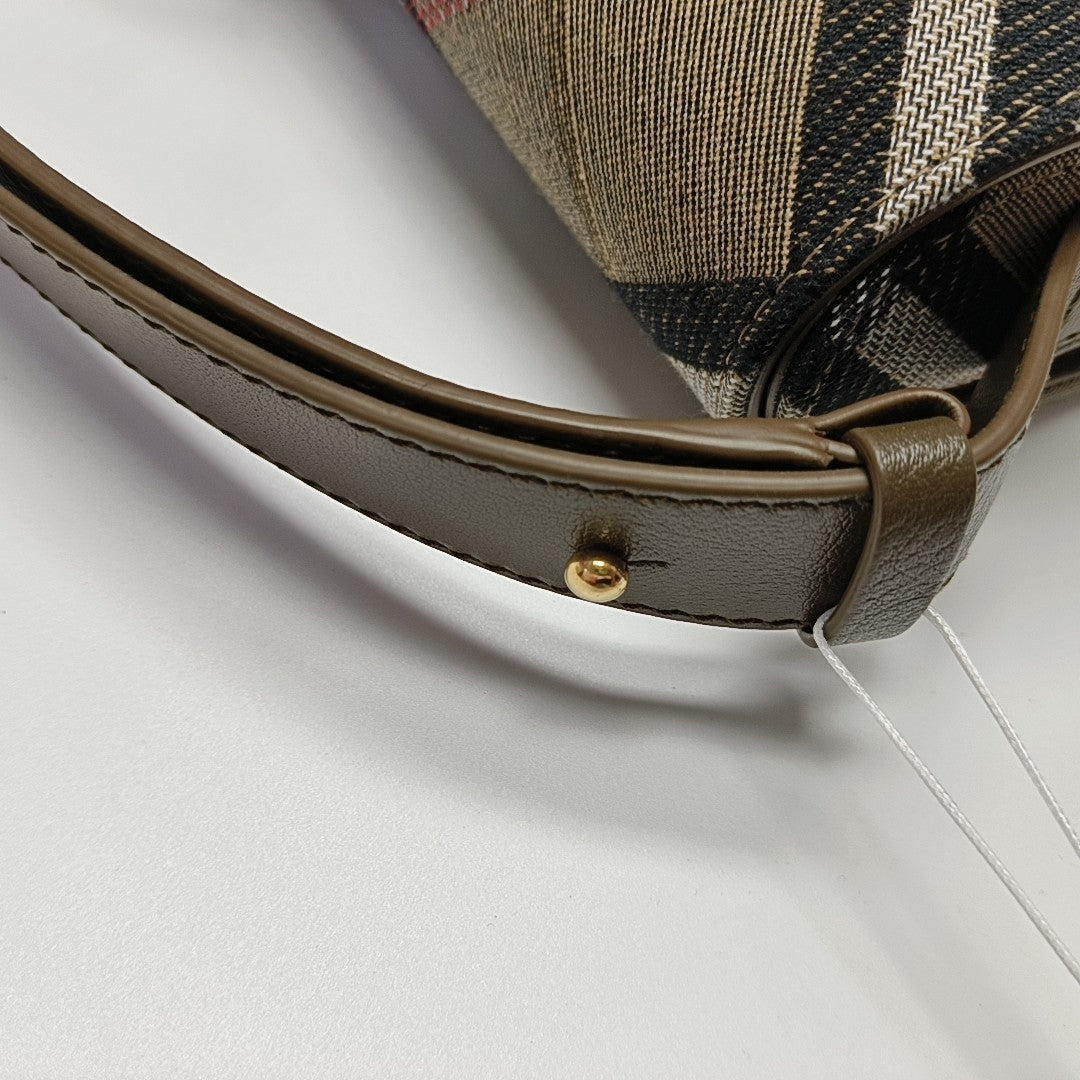 B Clip Small Fabric Brown
