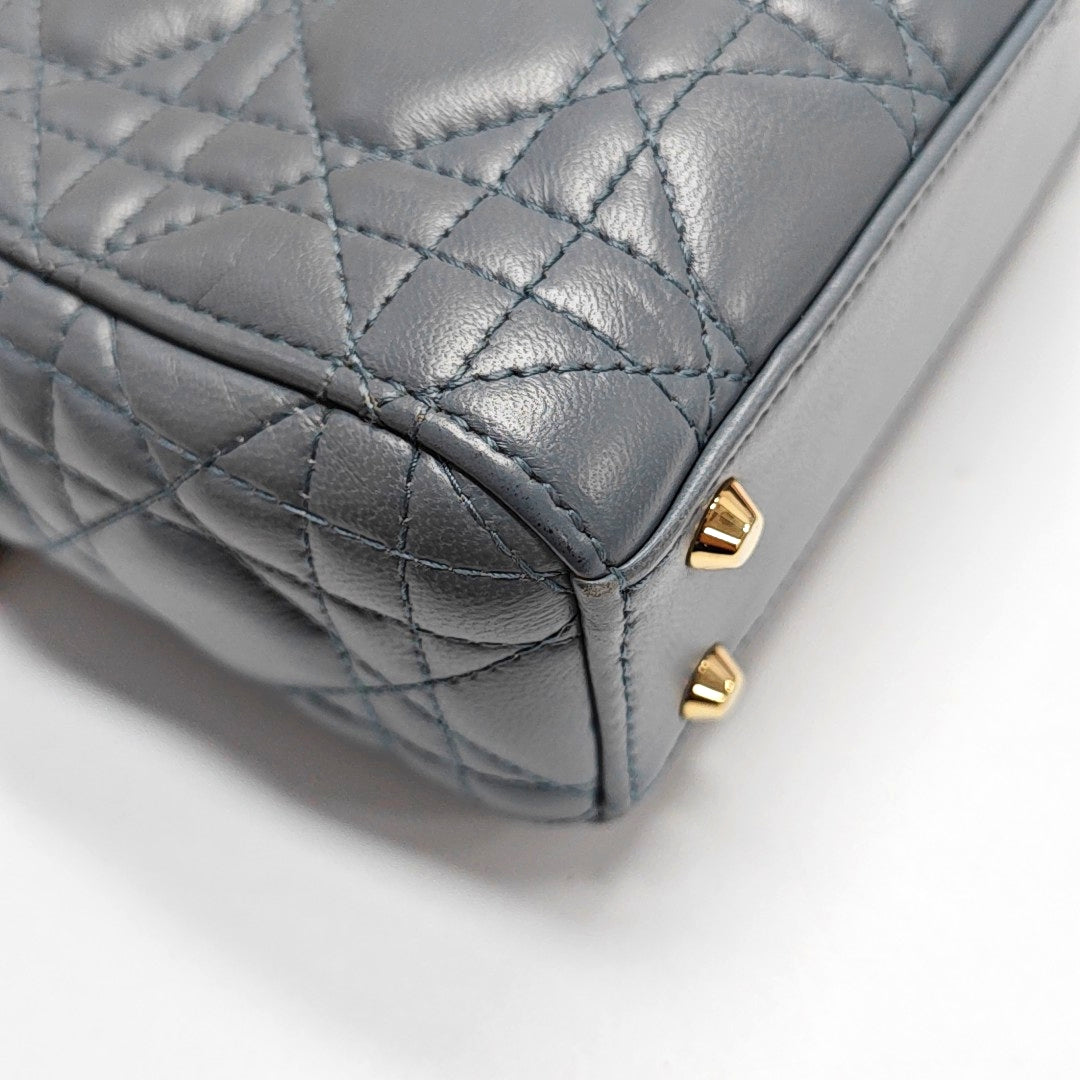 Lady Dior Mini Quilted Lambskin Blue