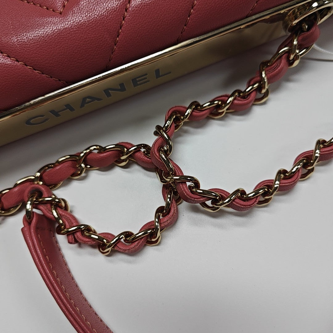 TRENDY CC Chevron Lambskin Pink