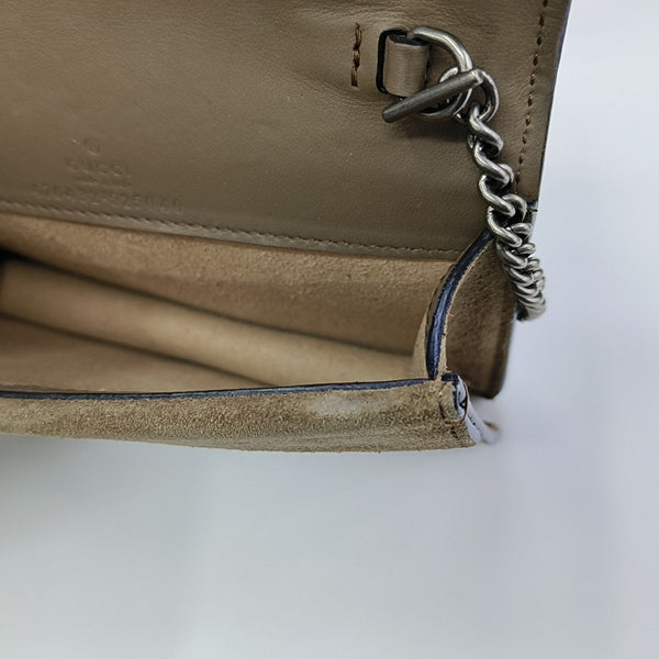 Dionysus Super Mini Monogram Coated Canvas Beige