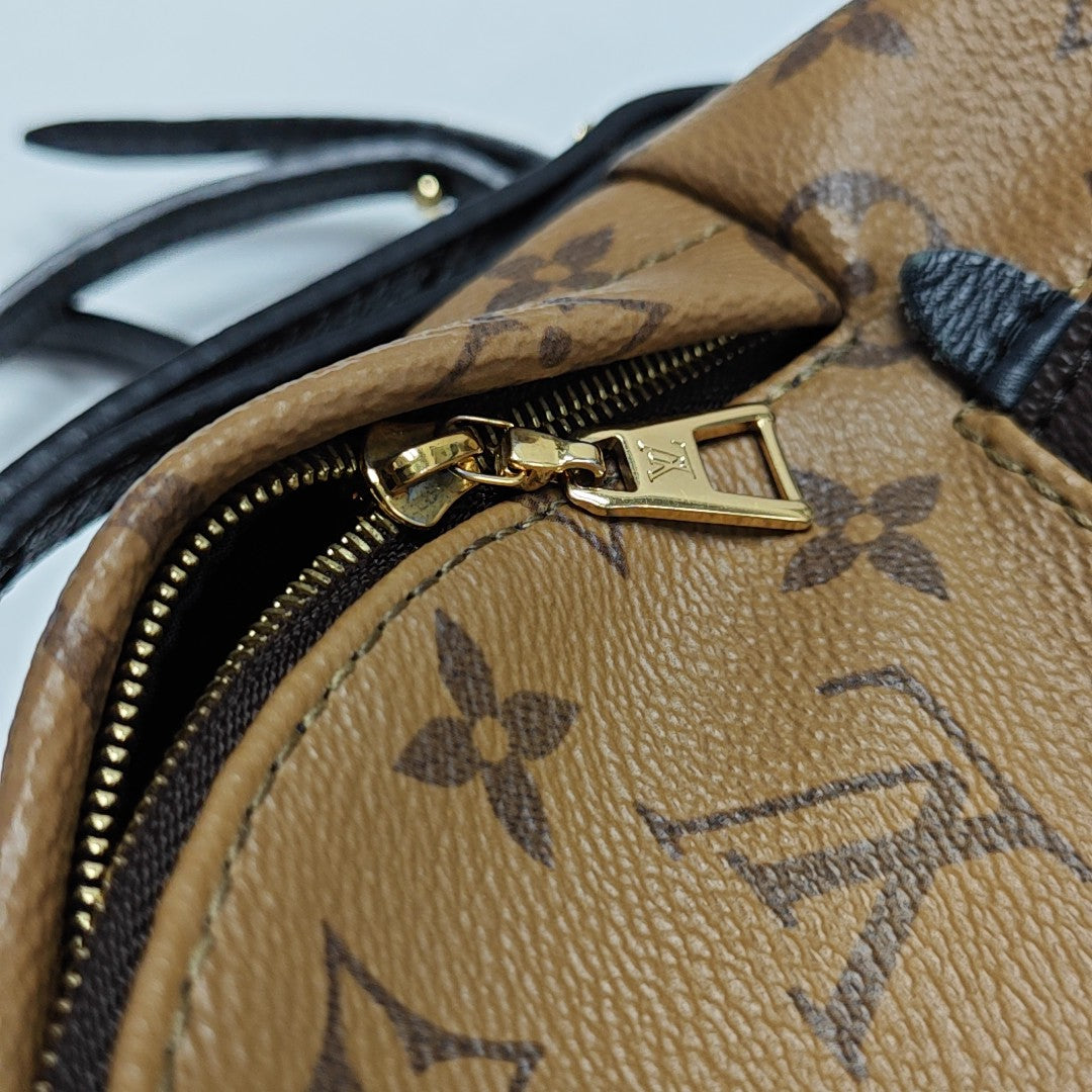 PALM SPRINGS Mini Monogram Coated Canvas Brown
