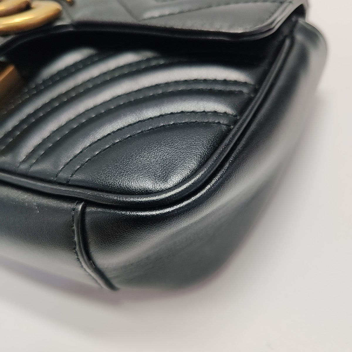 GG Marmont Small Quilted Calfskin Black
