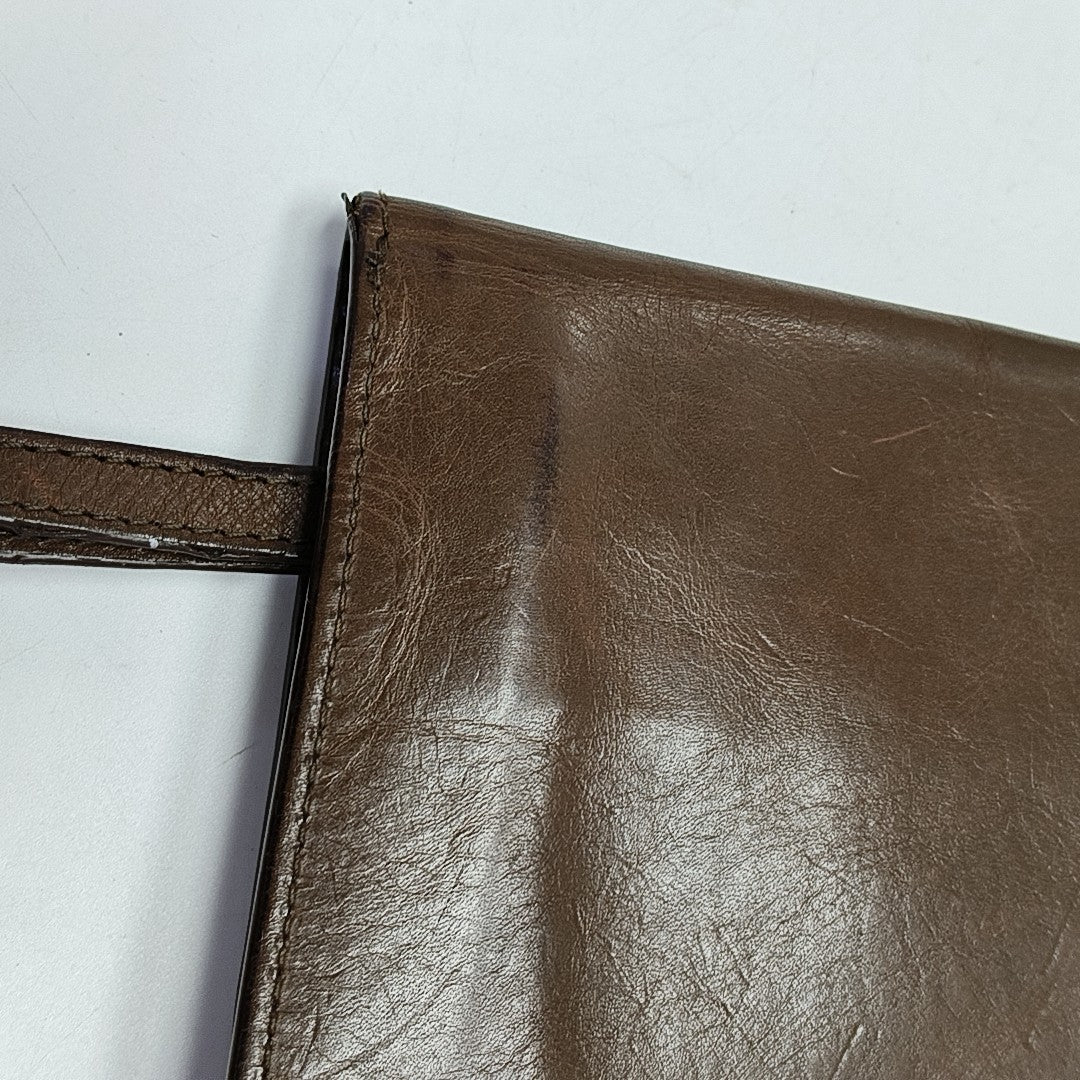 Calfskin Clutch Brown
