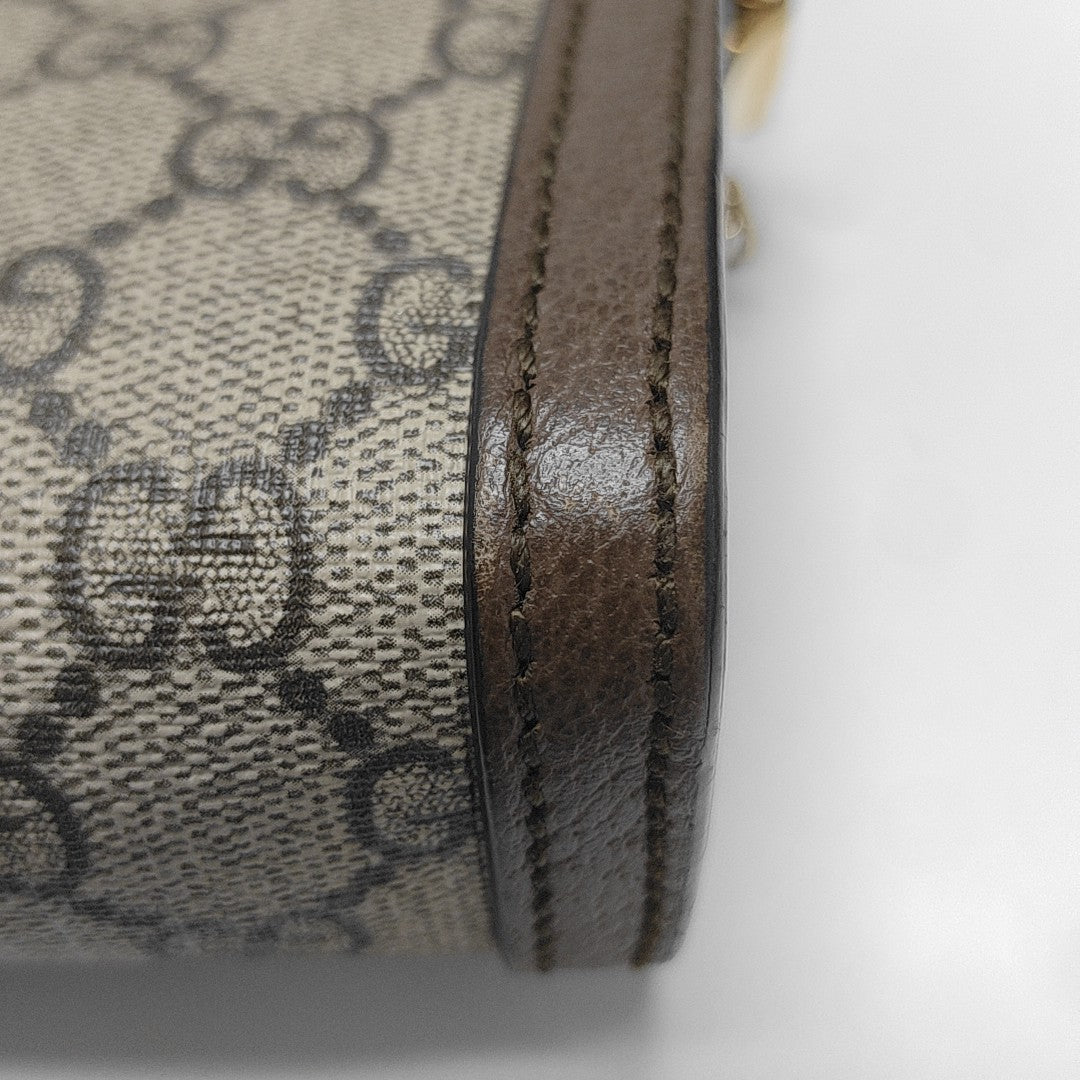 Ophidia Mini Monogram Coated Canvas Beige