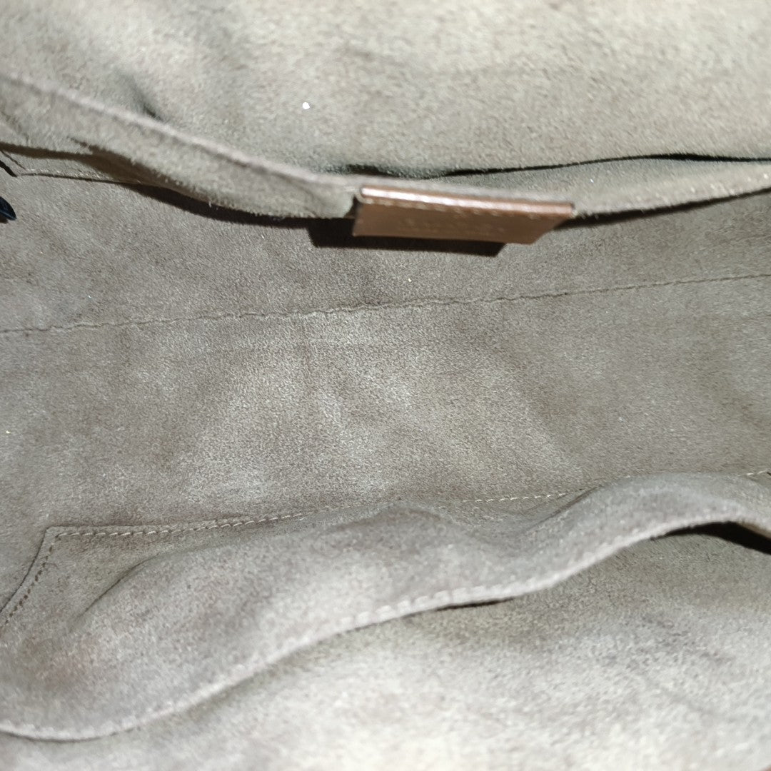 Padlock Small Monogram Coated Canvas Beige