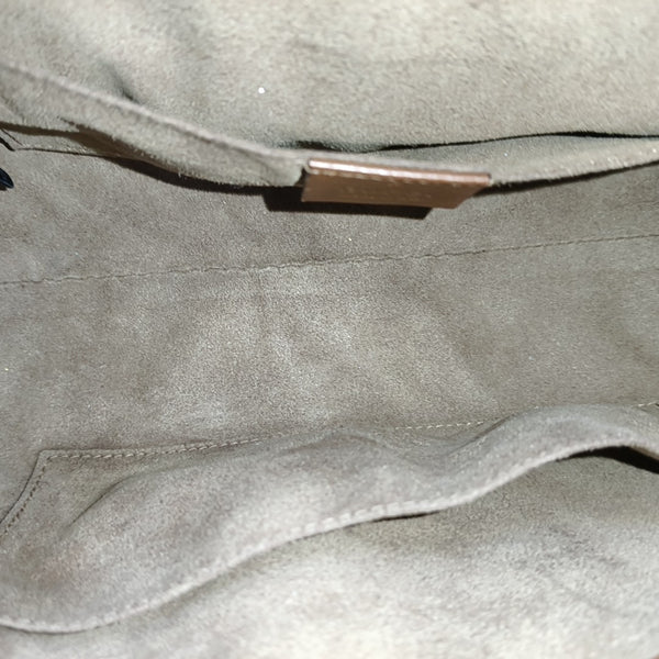 Padlock Small Monogram Coated Canvas Beige