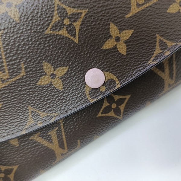 EMILIE Monogram Coated Canvas Brown Wallet